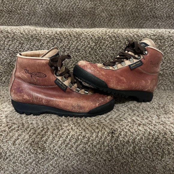 Vintage Vasque Mens Sz 8M Skywalker Hiking Boots Red Brown Leather Laceup main image 3